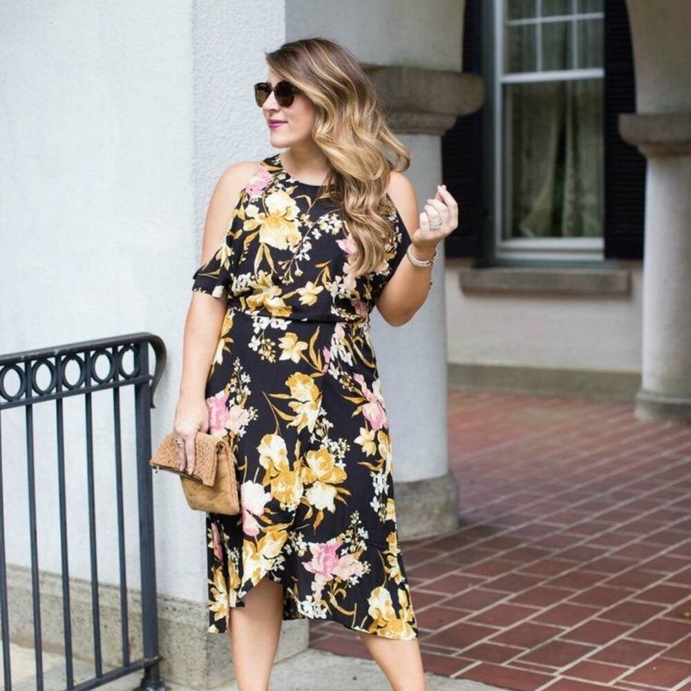 Leith midi wrap skirt dress XS